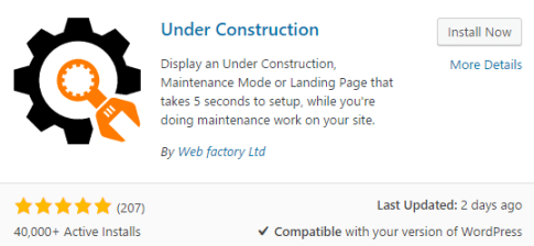 Under-Construction-plugin-installation